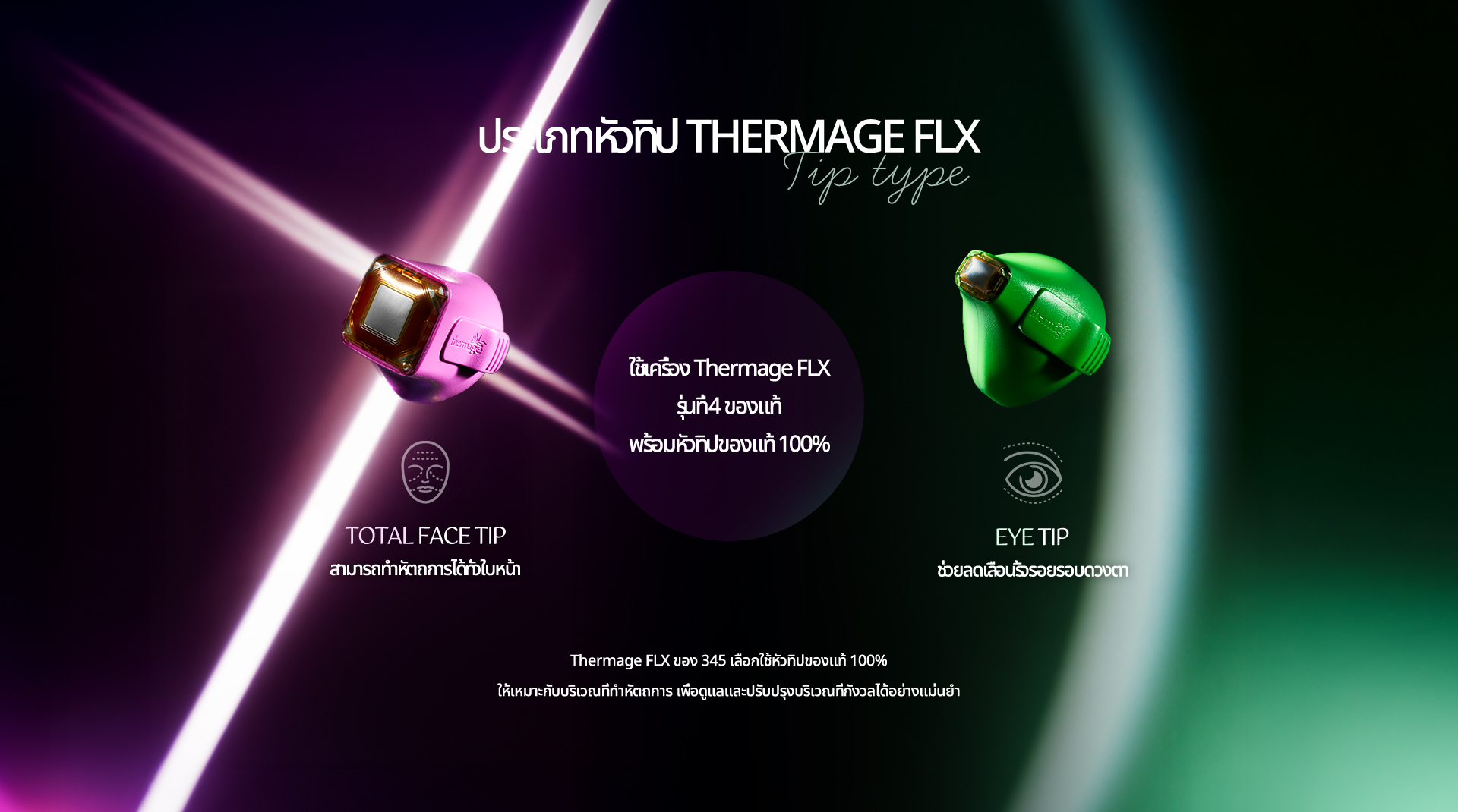 [ประเภทหัวทิป THERMAGE FLX] ใช้เครื่อง Thermage FLX รุ่นที่ 4 ของแท้ พร้อมหัวทิปของแท้ 100%